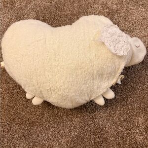 Heart-Shaped Sheep Plush Pillow
